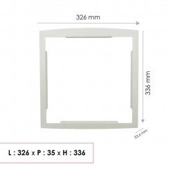 Kit de fixation - H.34 x l.32 x P.4 cm - blanc - RENZ