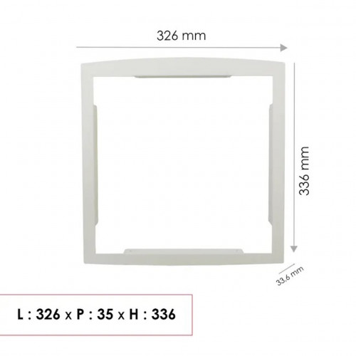 Kit de fixation - H.34 x l.32 x P.4 cm - blanc - RENZ