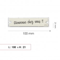 Porte-nom - H.2.5 x l.10.7 x P.0.5 cm - transparent - RENZ