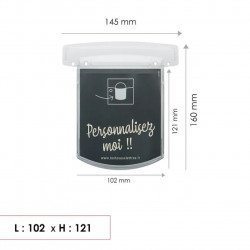 Porte-nom - H.16 x l.10.5 - transparent - RENZ