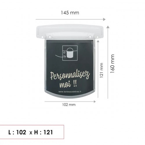 Porte-nom - H.16 x l.10.5 - transparent - RENZ
