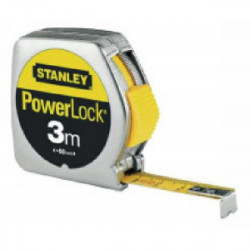 Mesure "Powerlock" métal 3 m x 19 mm de marque STANLEY, référence: B1604500