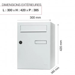 Boîte à colis - Eclipse blanc mat - 1 porte - RENZ