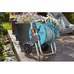 Dévidoir sur roues - CleverRoll S équipé 25 m - tuyau 15 mm avec pistolet - GARDENA
