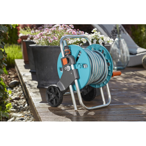 Dévidoir sur roues - CleverRoll S équipé 25 m - tuyau 15 mm avec pistolet - GARDENA
