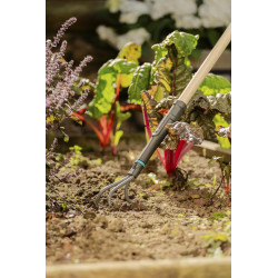 Griffe piocheuse 9 cm - PureLine - manche bois FSC et dents acier - GARDENA