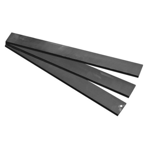 Coffret de 3 couteaux rabots bois - 310 x 19 x 1 mm - métal noir - Holzmann