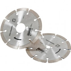 Jeu de 2 disques diamant pour scie circulaire - Ø 125 mm - alésage 22,23 mm de marque Holzmann, référence: B9747900