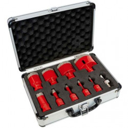 Coffret de couronnes diamantées DTBKS6-68 - 10 pièces - mandrin M14 de marque Holzmann, référence: B9748700