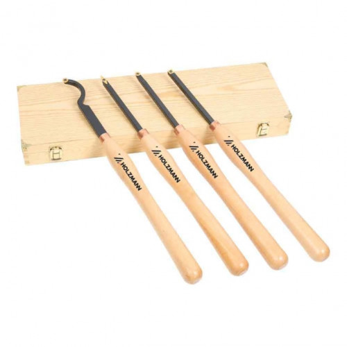 Jeu de burins H4TLGM - pointes carbure remplaçables - longueur 506 mm - Holzmann