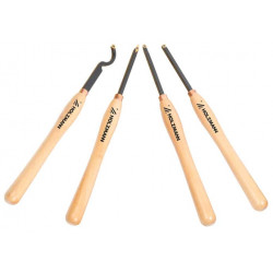 Jeu de burins H4TLGM - pointes carbure remplaçables - longueur 506 mm - Holzmann