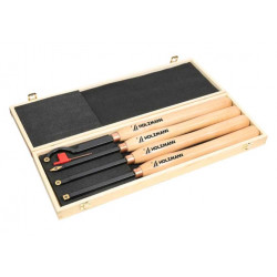 Jeu de burins H4TLGM - pointes carbure remplaçables - longueur 506 mm - Holzmann