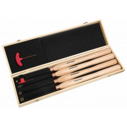 Jeu de burins H4TLGXL - pointes carbure remplaçables - longueur 602 mm - Holzmann