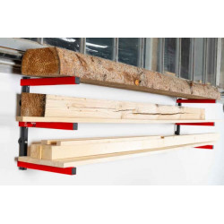 Étagère à bois murale - 3 niveaux - charge 50 kg par niveau - Holzmann