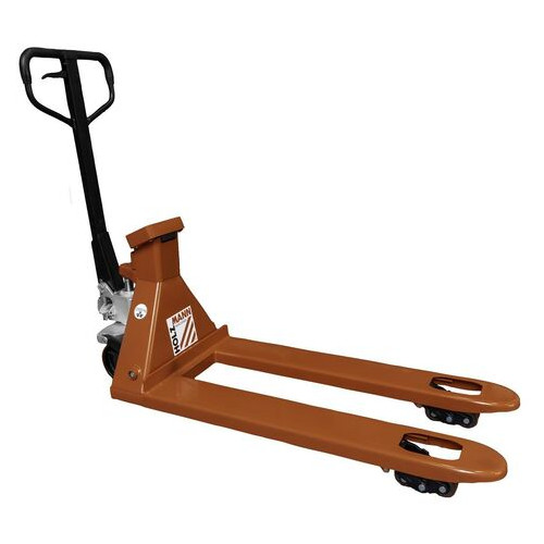 Transpalette peseur manuel 2500 kg - fourches 1150 mm avec poignée ergonomique - Holzmann