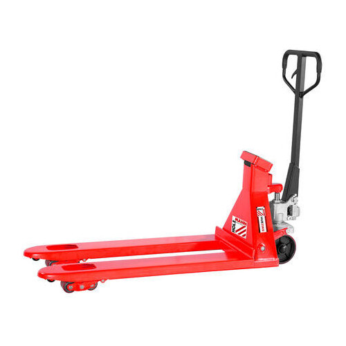 Transpalette peseur manuel 2500 kg - fourches 1150 mm avec poignée ergonomique - Holzmann
