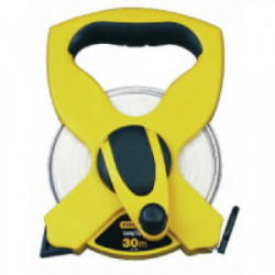 Mesure longue à poignée avec ruban fibre de verre 30 m x 12,7 mm - STANLEY