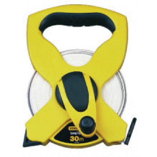 Mesure longue à poignée avec ruban fibre de verre 30 m x 12,7 mm - STANLEY