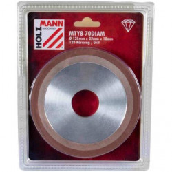 Disque diamant 125 mm grain 120 - alésage 32 mm pour affûtage de lames carbure - Holzmann