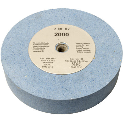 Roue abrasive pour affûteur à eau 200 mm grain 220 affûtage précis des outils