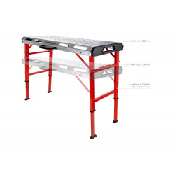 Table de soudage mobile - ST2GO - plateau 1068 x 532 mm - charge 454 kg - Holzmann