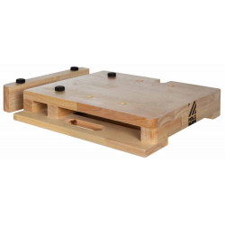Établi mobile avec étau 360 x 300 mm - plateau bois et poignée de transport - Holzmann