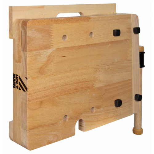 Établi mobile avec étau 360 x 300 mm - plateau bois et poignée de transport - Holzmann
