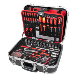 Coffret à outils trolley - WZK167PRO - 167 pièces - poignée télescopique - Holzmann