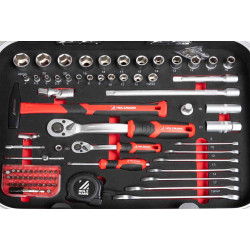 Coffret à outils trolley - WZK167PRO - 167 pièces - poignée télescopique - Holzmann