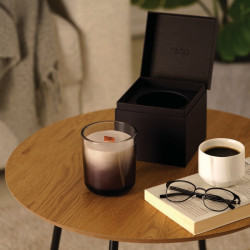 Coffret grande bougie crépitante Candleplace - parfum feu de cheminée - autonomie 60h - TAGU
