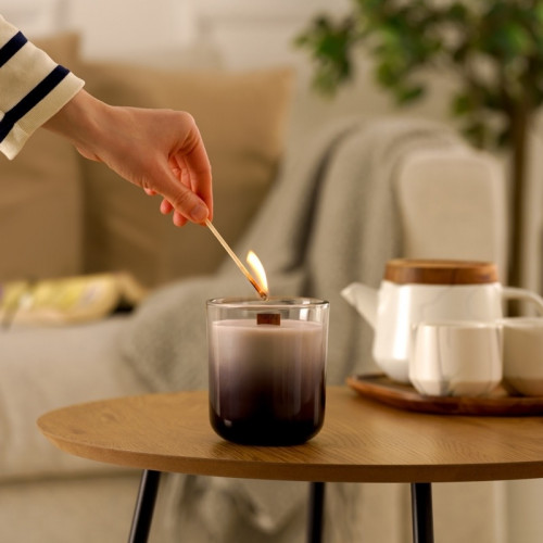 Coffret 3 grandes bougies crépitantes Candleplace - parfum feu de cheminée - autonomie 180h - TAGU