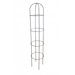 Treillage obélisque anthracite 34 x 200 cm - acier époxy - 4 cercles de marque Louis Moulin, référence: J9760900