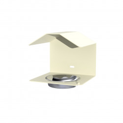 Mangeoire à oiseaux Sirocco beige 16 x 15 x 14 cm - acier époxy - fixation murale ou suspendue de marque Louis Moulin, référence: J9761200