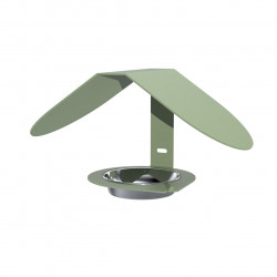Mangeoire à oiseaux Alizé vert pâle 30 x 17 x 15 cm - acier époxy - fixation murale ou suspendue de marque Louis Moulin, référence: J9761400