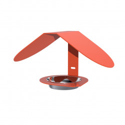Mangeoire à oiseaux Alizé terracotta 30 x 17 x 15 cm - acier époxy - fixation murale ou suspendue de marque Louis Moulin, référence: J9761500