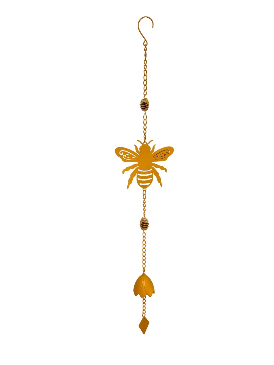 Louis Moulin Carillon abeille jaune 17,5 x 6,5 x 92 cm - acier époxy - cloche décorative - vue 2