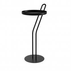 Sellette Angula noir 52 cm - plateau Ø 23 cm - acier époxy de marque Louis Moulin, référence: J9762700
