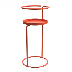 Sellette Cylindra terracotta 55 cm - plateau Ø 23 cm - acier époxy de marque Louis Moulin, référence: J9762900