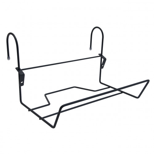 Support jardinière Essentis noir 35 x 14 x 23 cm - acier époxy - fer rond - Louis Moulin