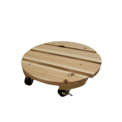 Essentis roule plante bois naturel Ø 30 cm - 4 roulettes - charge 70 kg de marque Louis Moulin, référence: J9764800