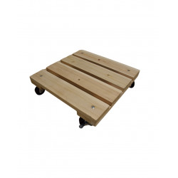 Essentis roule plante bois brut 30 x 30 cm - 4 roulettes - charge 70 kg de marque Louis Moulin, référence: J9764900