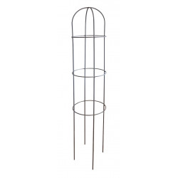 Treillage obélisque anthracite 28,5 x 150 cm - acier époxy - 3 cercles de marque Louis Moulin, référence: J9765100