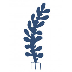 Feuille décorative Eucalyptus bleu 42,5 x 120 cm - acier époxy - à planter de marque Louis Moulin, référence: J9765200