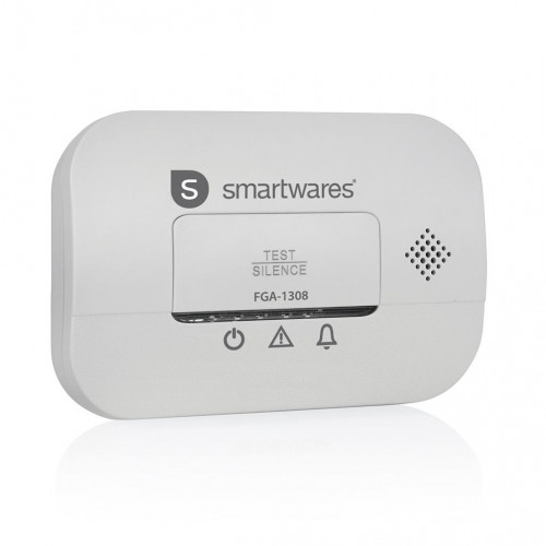 Détecteur de monoxyde de carbone Smartwares - Capteur 10 ans - Bouton de test - 85 dB - SMARTWARES
