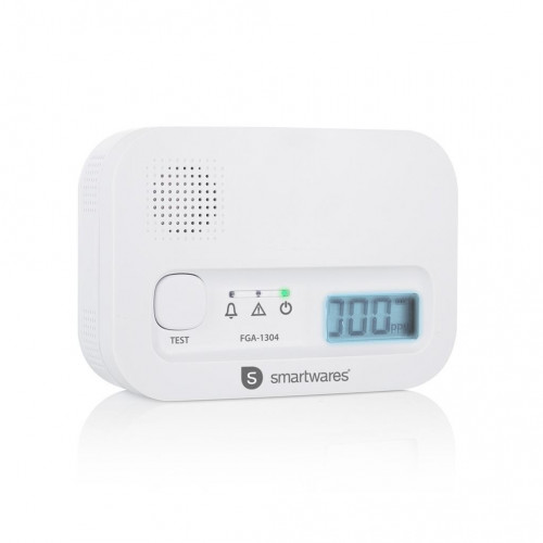 Détecteur de monoxyde de carbone Smartwares FGA-13041 - Capteur 10 ans - Bouton de test - 85 dB - SMARTWARES