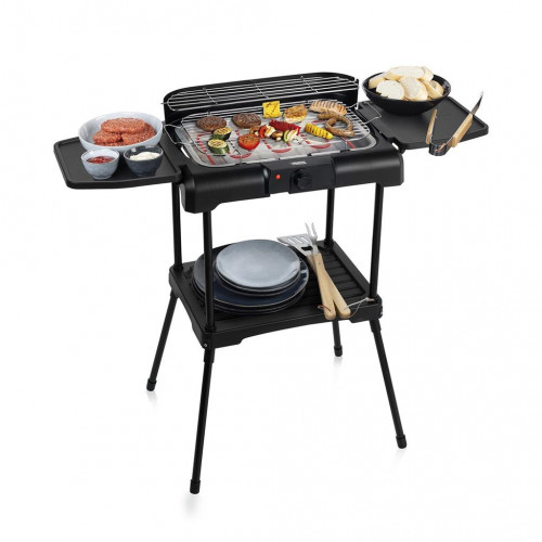 Barbecue électrique sur pied 2200 W - grill de table - surface 40 x 24,5 cm - Princess