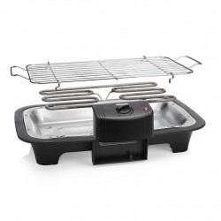 Barbecue électrique de table 2000 W - grille réglable 38 x 22 cm - bac à eau anti-fumée - Tristar