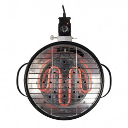 Barbecue hybride électrique et charbon 1400 W - grill rond 32 cm - thermostat réglable - Princess