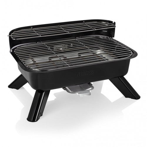 Barbecue hybride électrique et charbon 2000 W - surface 44 x 28,5 cm - 5 niveaux de chauffe - Princess