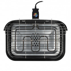 Barbecue hybride électrique et charbon 2000 W - surface 44 x 28,5 cm - 5 niveaux de chauffe - Princess